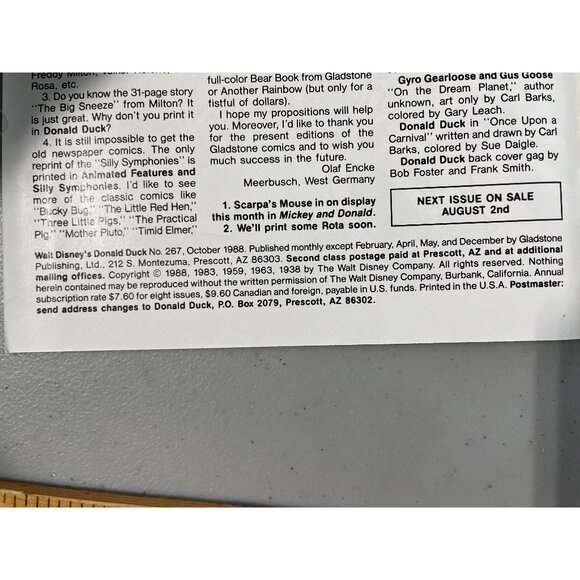 Gladstone Walt Disneys Donald Duck #267 South Pole Summer Special Bagged Boarded - Picture 3 of 6